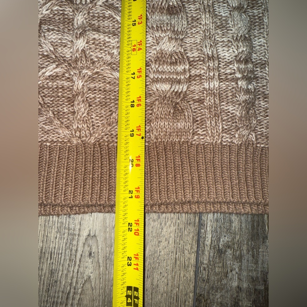 Women's Cable Knit Sweater - Beige and Brown Splendid Size Large NWOT - Picture 6 of 6